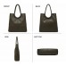 Women's elegant PU Tote, Faux Leather Double Compartment 14" Laptop Business Tote multi-pocket Women's elegant PU Tote, Faux Leather Double Compartment 14" Laptop Business Tote multi-pocket